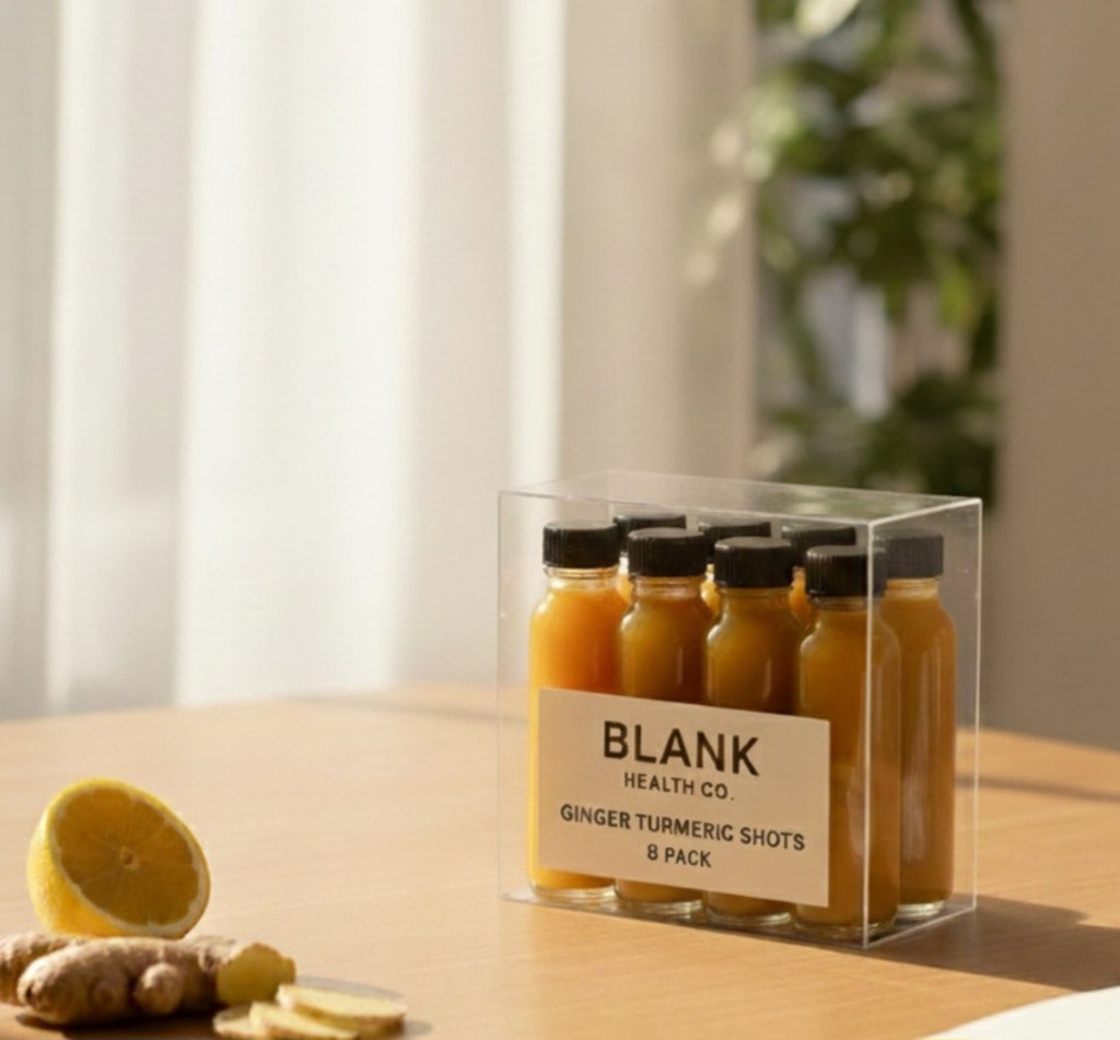 Ginger Turmeric Immunity Shots (8 Pack) – Cold-Pressed Wellness Boost
