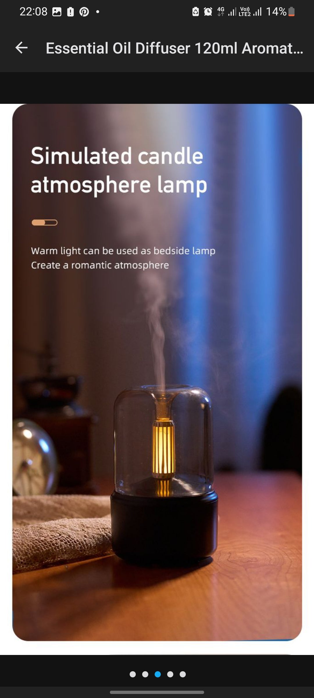 Essential Oil Diffuser 120ml Aromatherapy Diffuser Auto Shut-Off Function
